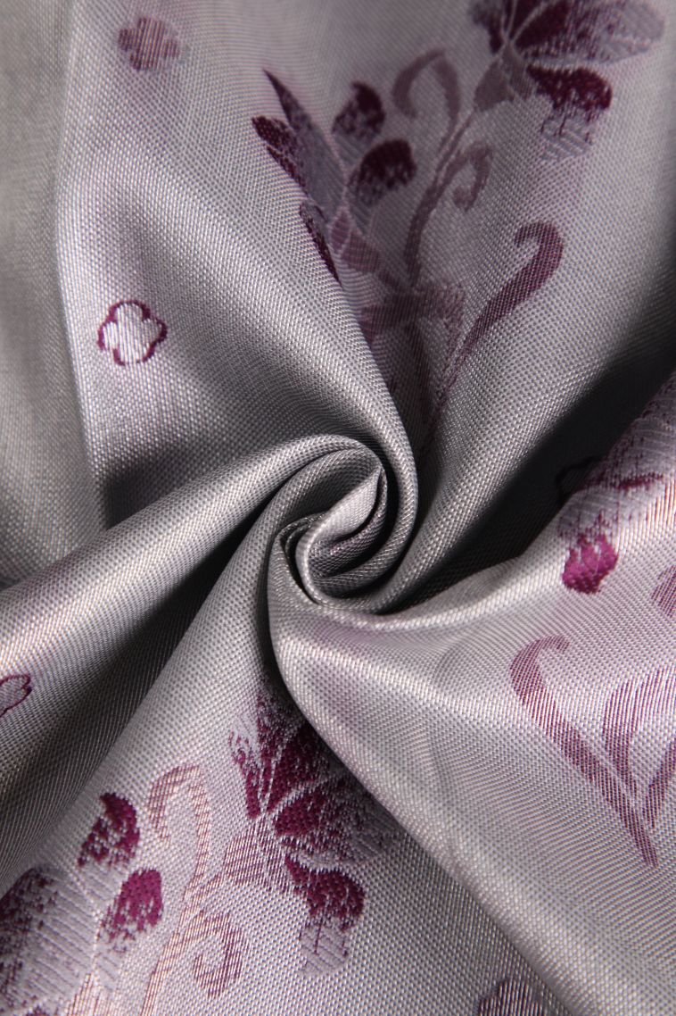 Gray Black Visiri Madippu Silk Sarees with Silver Zari Floral Patterns view 4