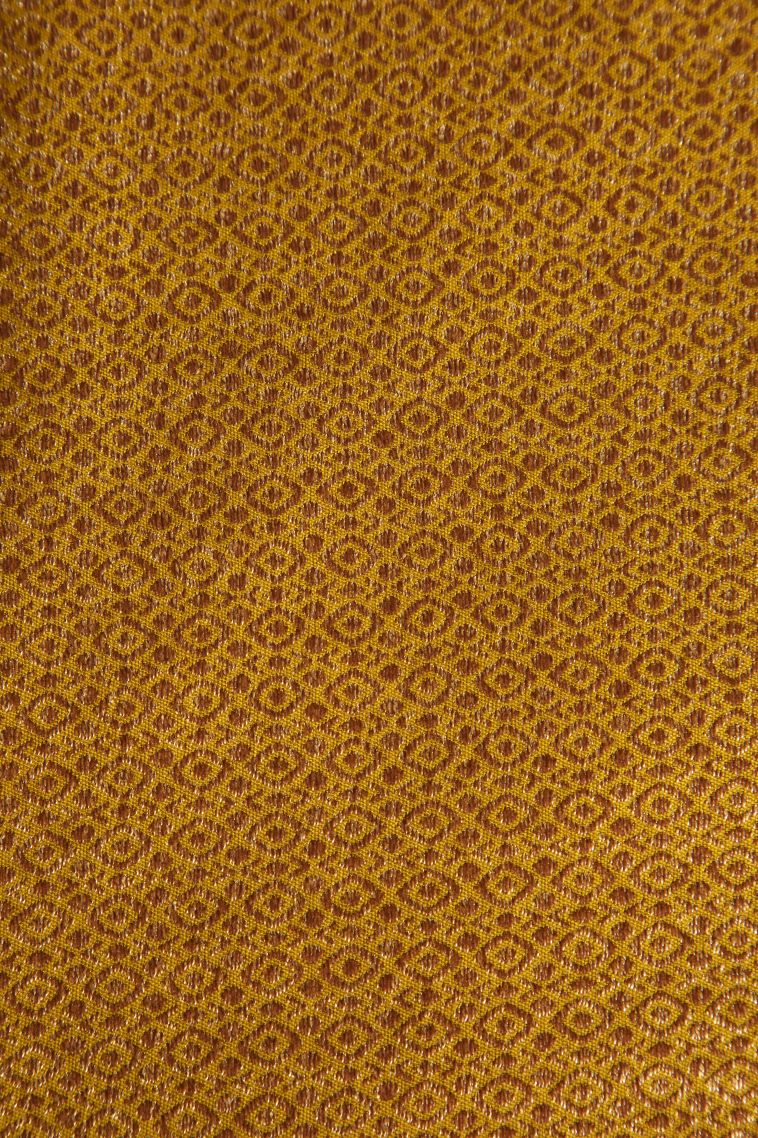 Briht Yellow Banaras Sarees Antic Zari with Floral Patterns view 3