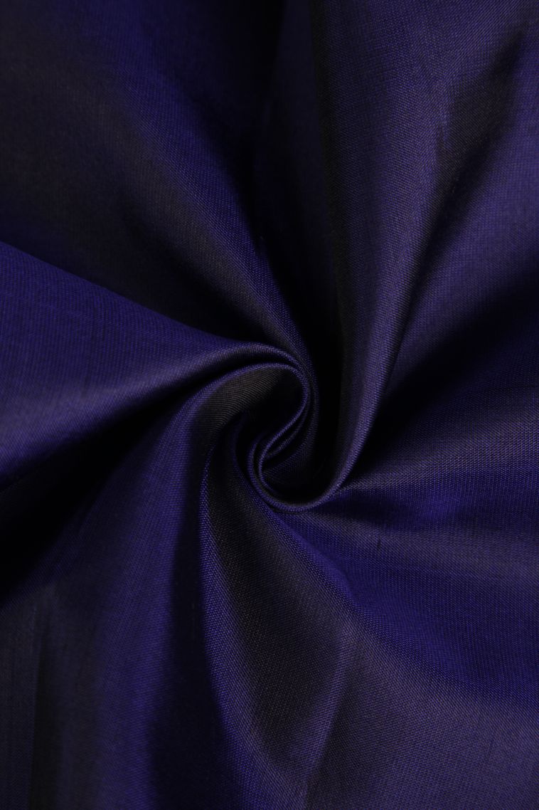 Berry Blue Soft Silk Saree with Gold Zari Annam Rudhratcham view 4
