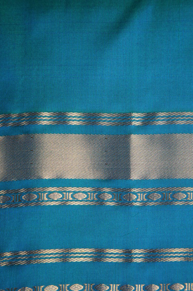 Berry Blue Soft Silk Saree with Gold Zari Annam Rudhratcham view 3