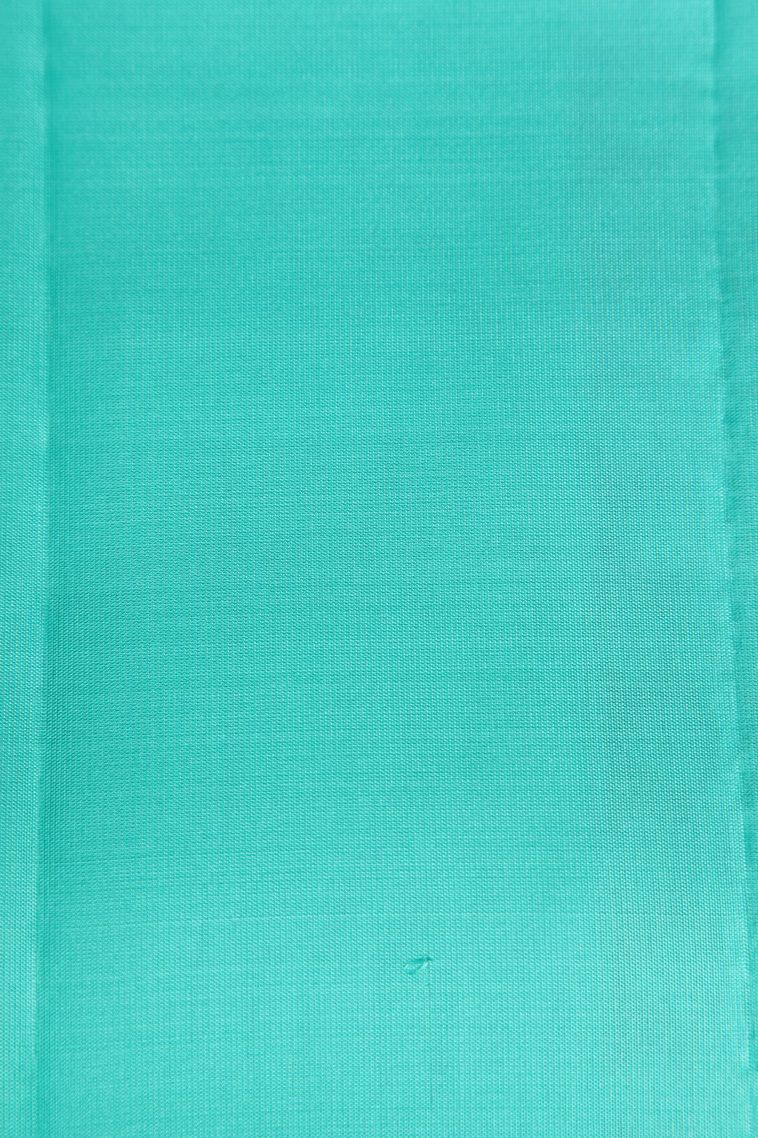 Lapis Blue Soft Silk Saree with Copper Zari Geometric Shapes view 3