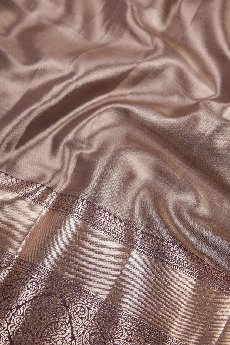 Lemonade Pink Apoorva Silk Sarees with Silver Zari Buttis (small Dots Or Motifs) view 3