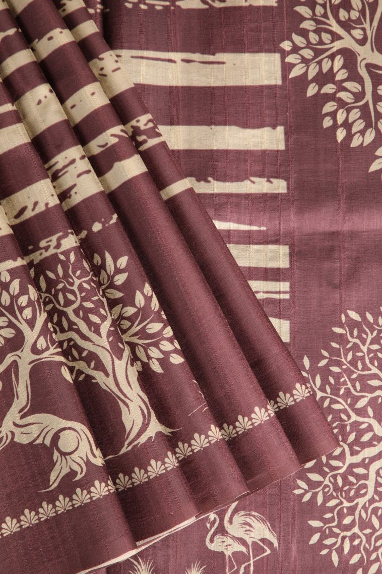 Mahome Red Jute Sarees with Without Zari Zari Pathik Motifs view 1
