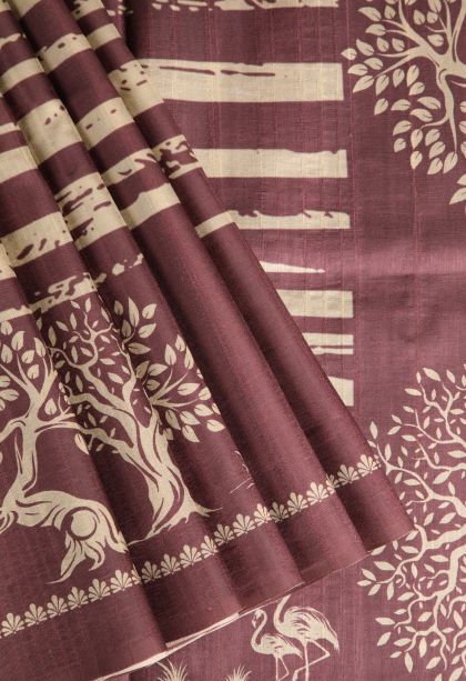 Mahome Red Jute Sarees with Without Zari Zari Pathik Motifs
