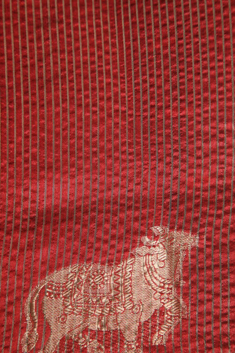 Charleston Black Semi Tussar Silk with Silver Zari Buttis (small Dots Or Motifs) view 3