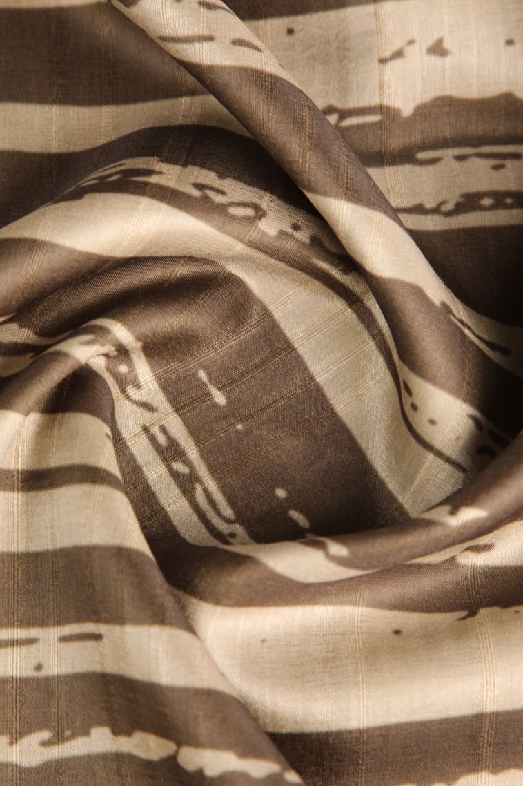 Tortilla Brown Jute Sarees with Without Zari Zari Pathik Motifs view 4