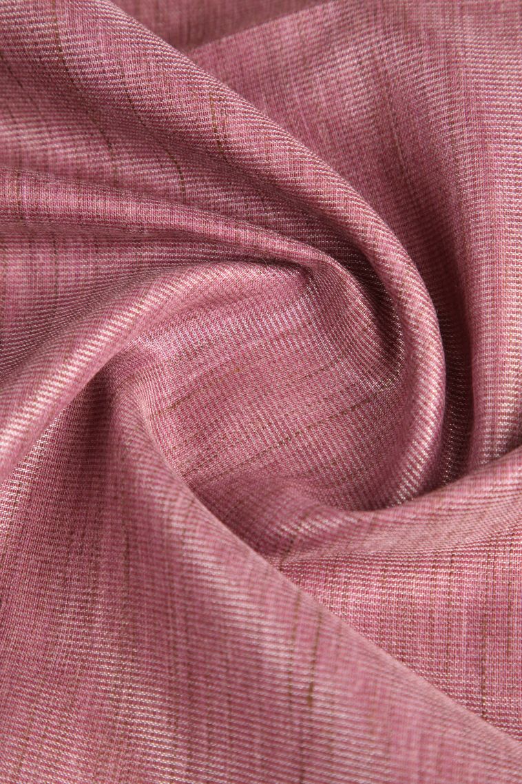 Rosewood Pink Jute Sarees with Silver Zari Plain view 4