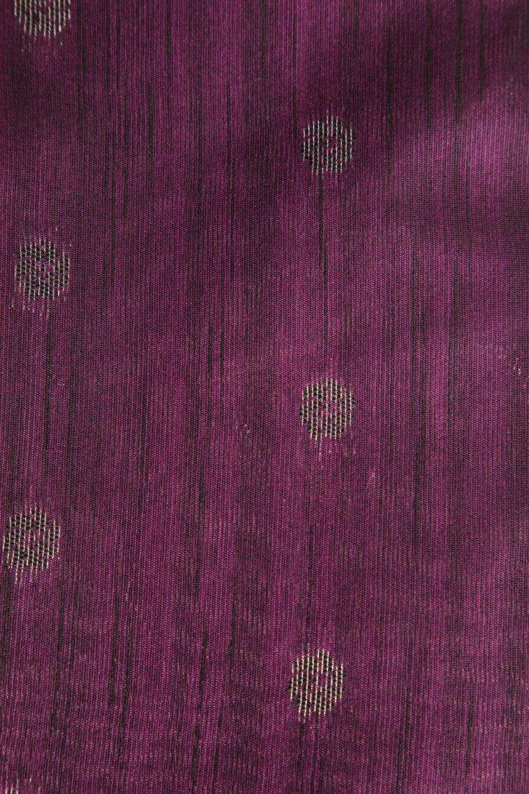 Carrot Orange Jute Sarees with Silver Zari Leaf Pattern view 3