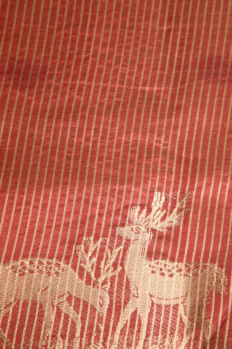 Beige Yellow Semi Tussar Silk with Gold Zari Buttis (small Dots Or Motifs) view 3