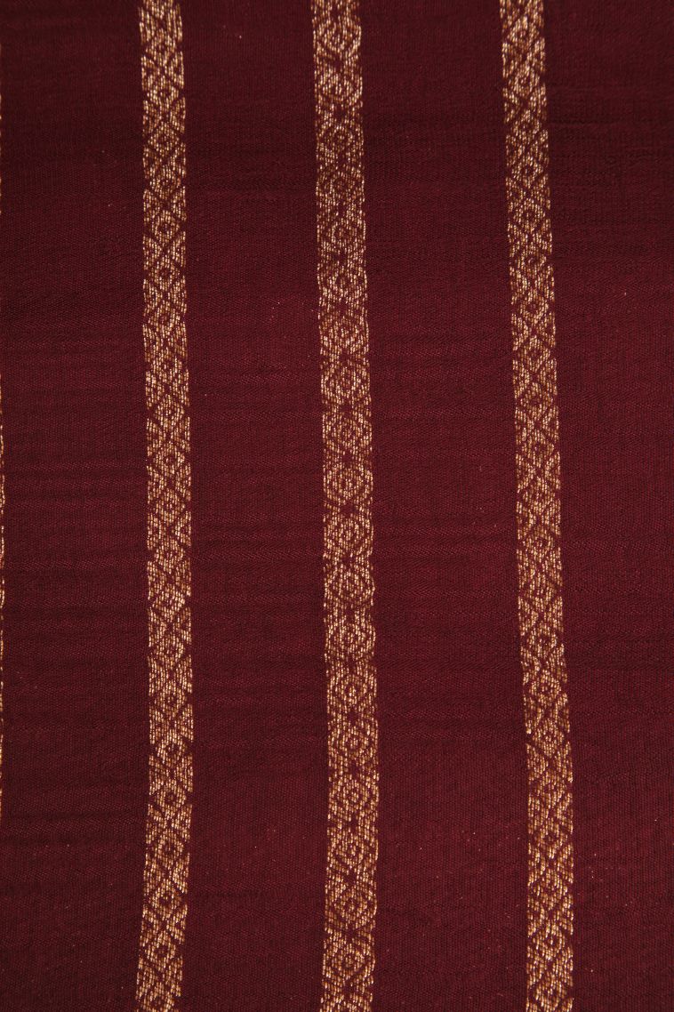Ruby Red Banaras Sarees Antic Zari with Floral Puttas view 3