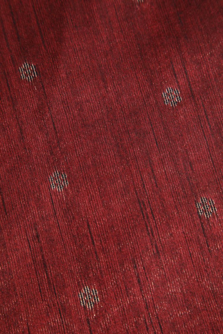 Berry Blue Jute Sarees with Antic Zari Leaf Pattern view 3