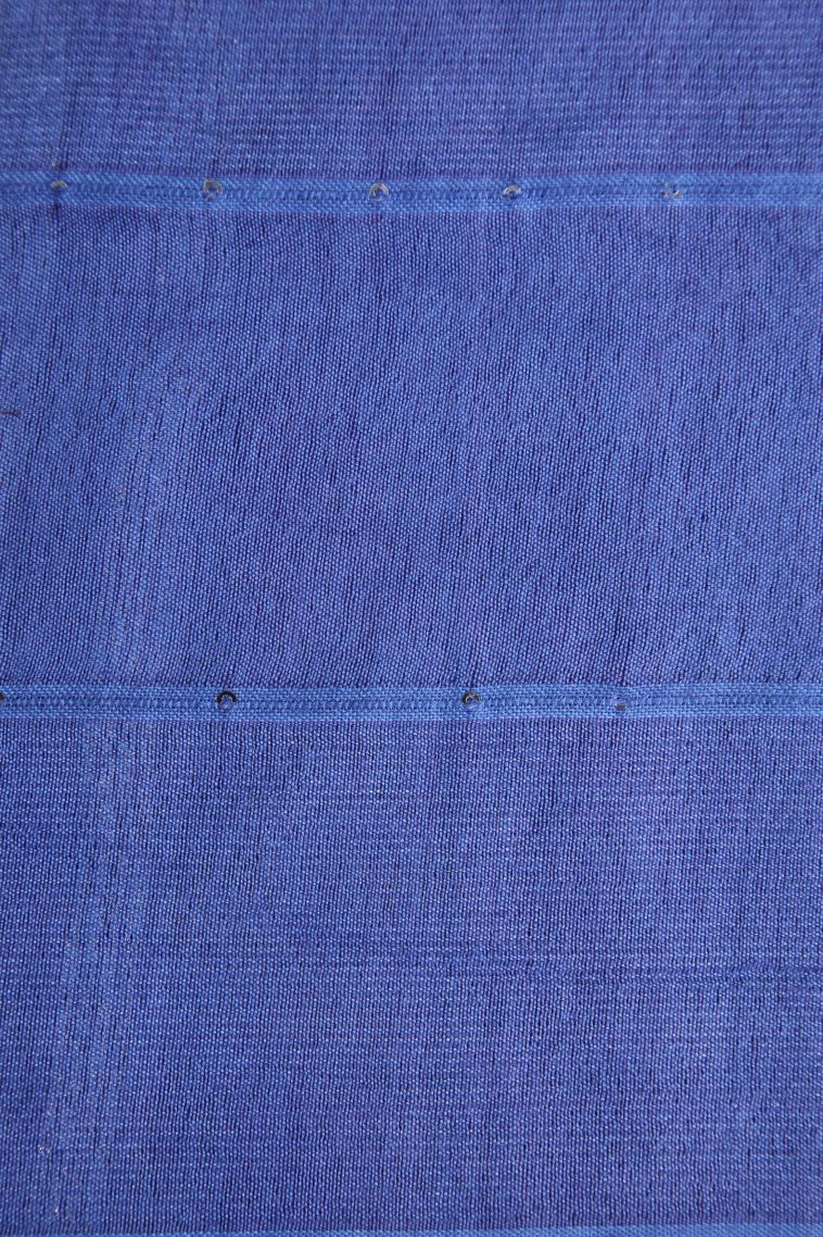 Daffane Blue Jute Sarees with Without Zari Zari Stripes view 3