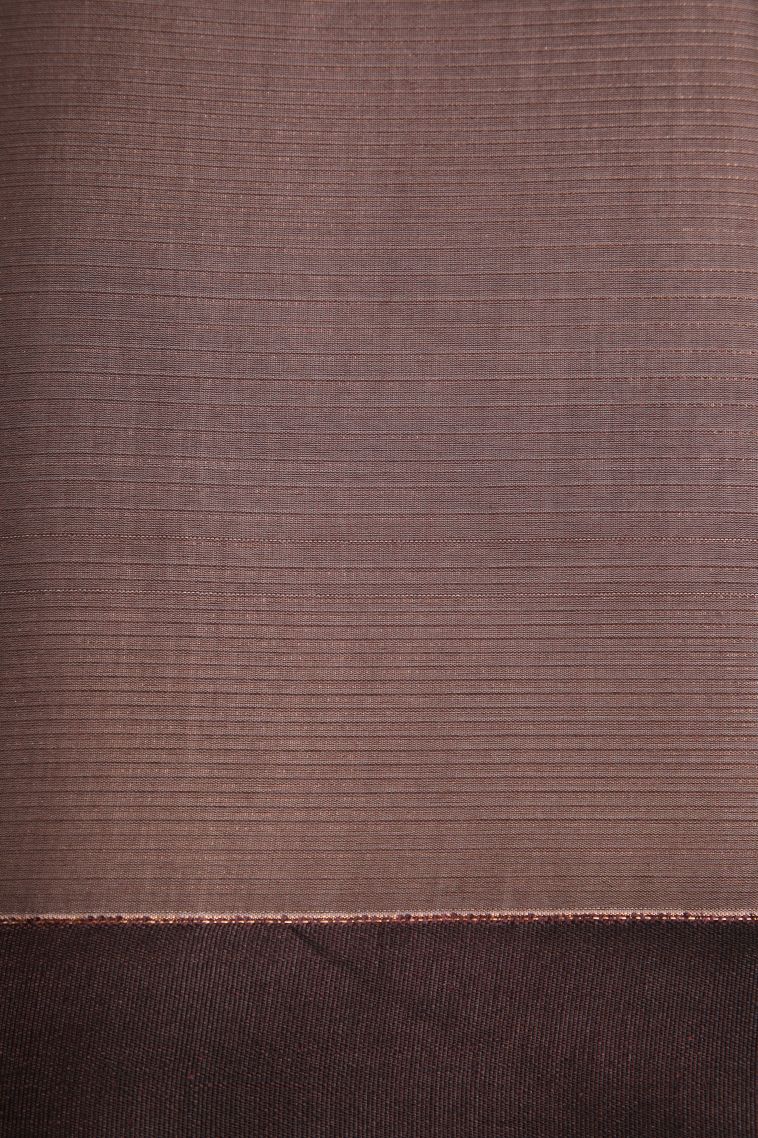 Salmon Pink Silk Cotton Sarees with Copper Zari Straipes And Puttas view 3