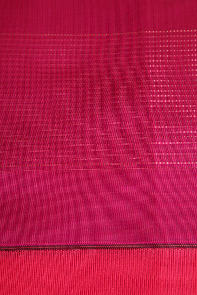 Seaweed Green Silk Cotton Sarees with Copper Zari Buttis (small Dots Or Motifs) view 3
