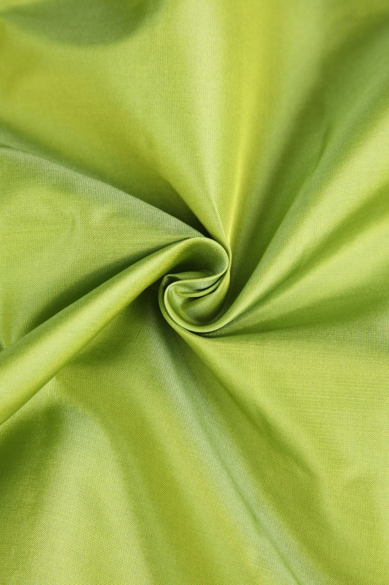 Lime Green Soft Silk Saree Gold Zari with Floral Patterns view 4