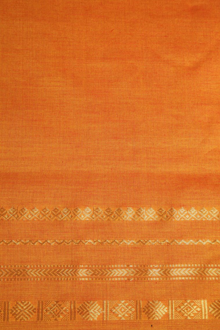 Viola Purple Poly Cotton Sarees Gold Zari with Plain view 3