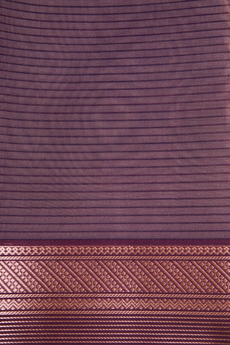 Rouge Pink Silk Cotton Sarees with Copper Zari Floral Patterns view 3