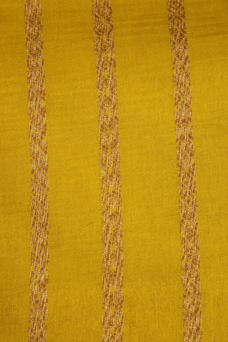 Lemon Yellow Banaras Sarees Antic Zari with Floral Puttas view 3
