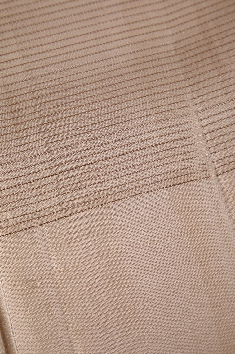 Coconut White Kanchipuram Silk Sarees with Gold Zari Checks view 3