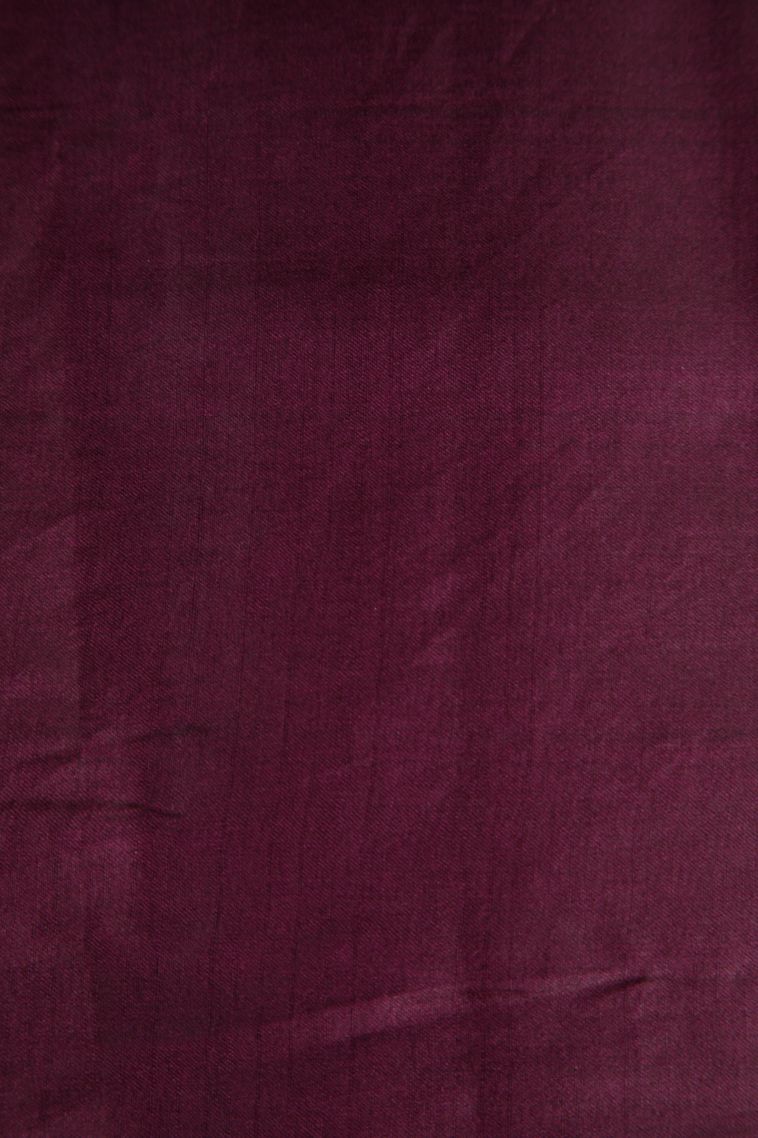 Cinnamon Brown Raw Silk Sarees Without Zari with Floral Puttas Embroidary view 3