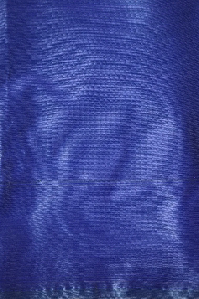 Daffane Blue Soft Silk Sarees Without Zari With Floral Patterns view 3