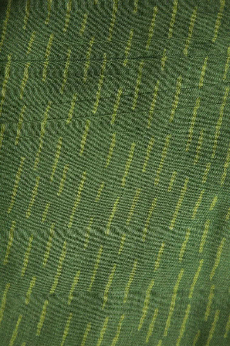 Seaweed Green Chanderi Cotton Sarees Without Zari With Geometric Shapes view 3