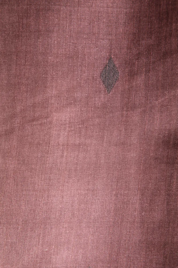 Mauve Purple Jute Sarees with Antic Zari Birds Mottif view 3