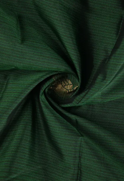 Bottle Green Arani Silk Sarees with Gold Zari Birds Mottif