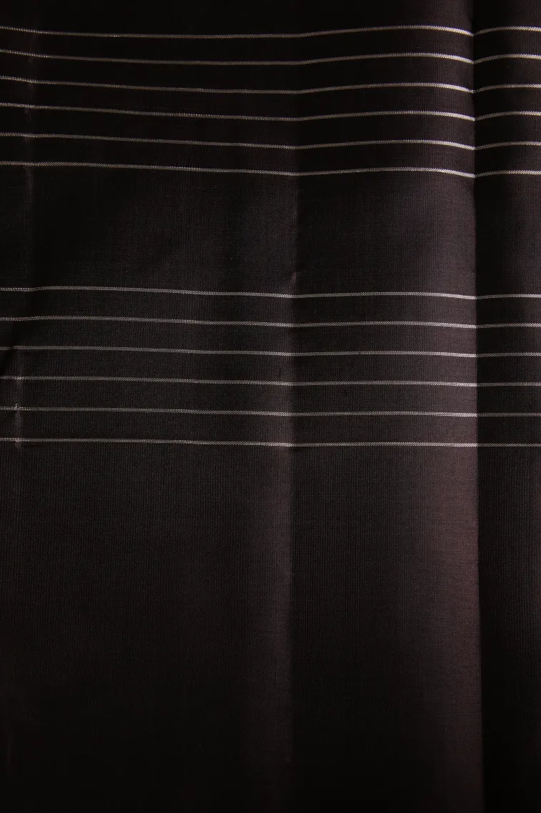 Cerulean Blue Soft Silk Saree with Silver Zari Checks view 3