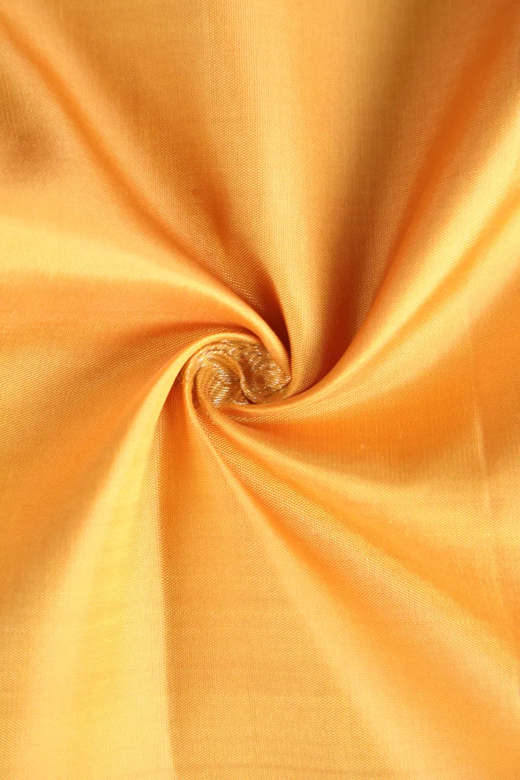 Lemon Yellow Kanchipuram Silk Sarees with Gold Zari Peacock Motifs view 4