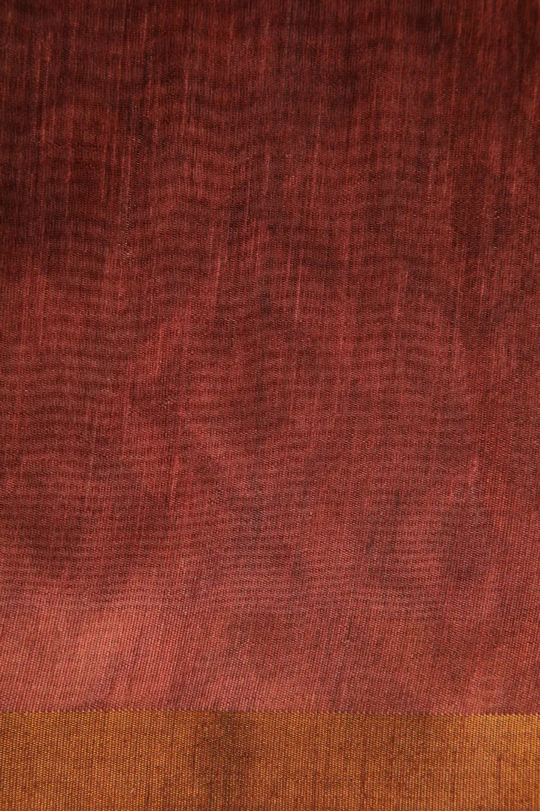 Gold Tussar Saree with Gold Zari Floral Patterns view 3
