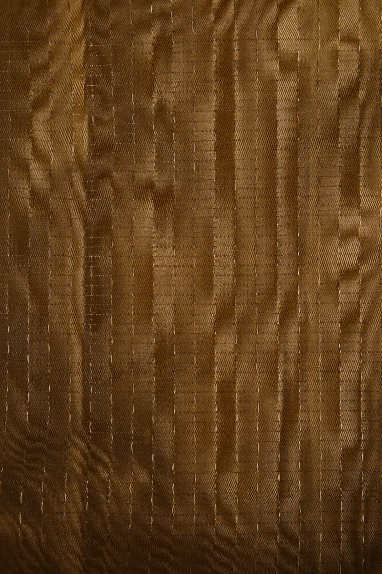 Peanut Brown Arani Silk Sarees with Gold Zari Stripes view 3
