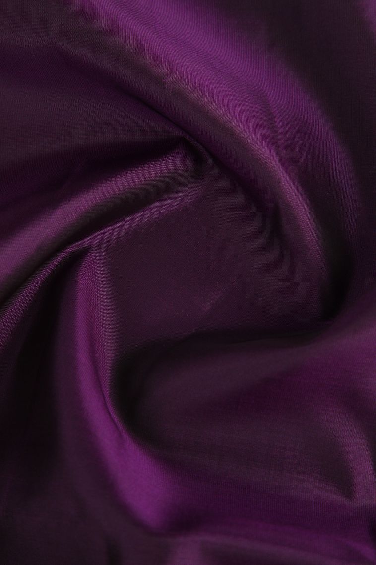 Viola Purple Soft Silk Saree Copper Zari with Floral Patterns view 4