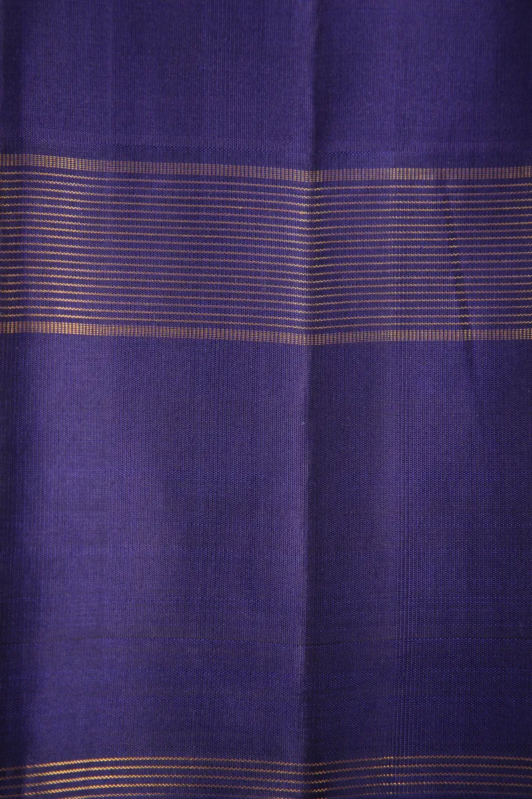 Fuscia Pink Kanchipuram Silk Sarees with Gold Zari Checks view 3