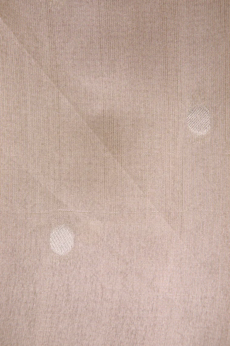 Chiffon White Jute Sarees with Silver Zari Geometric Shapes view 3