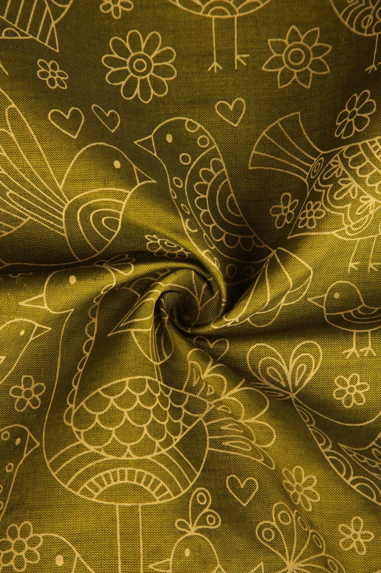 Metallic Gold Poly Cotton Sarees Without Zari With Floral Patterns view 4