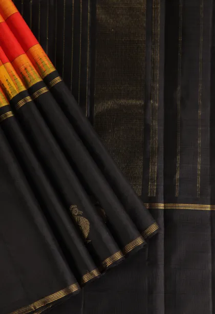 Lemon Yellow Kanchipuram Silk Sarees with Gold Zari Checks