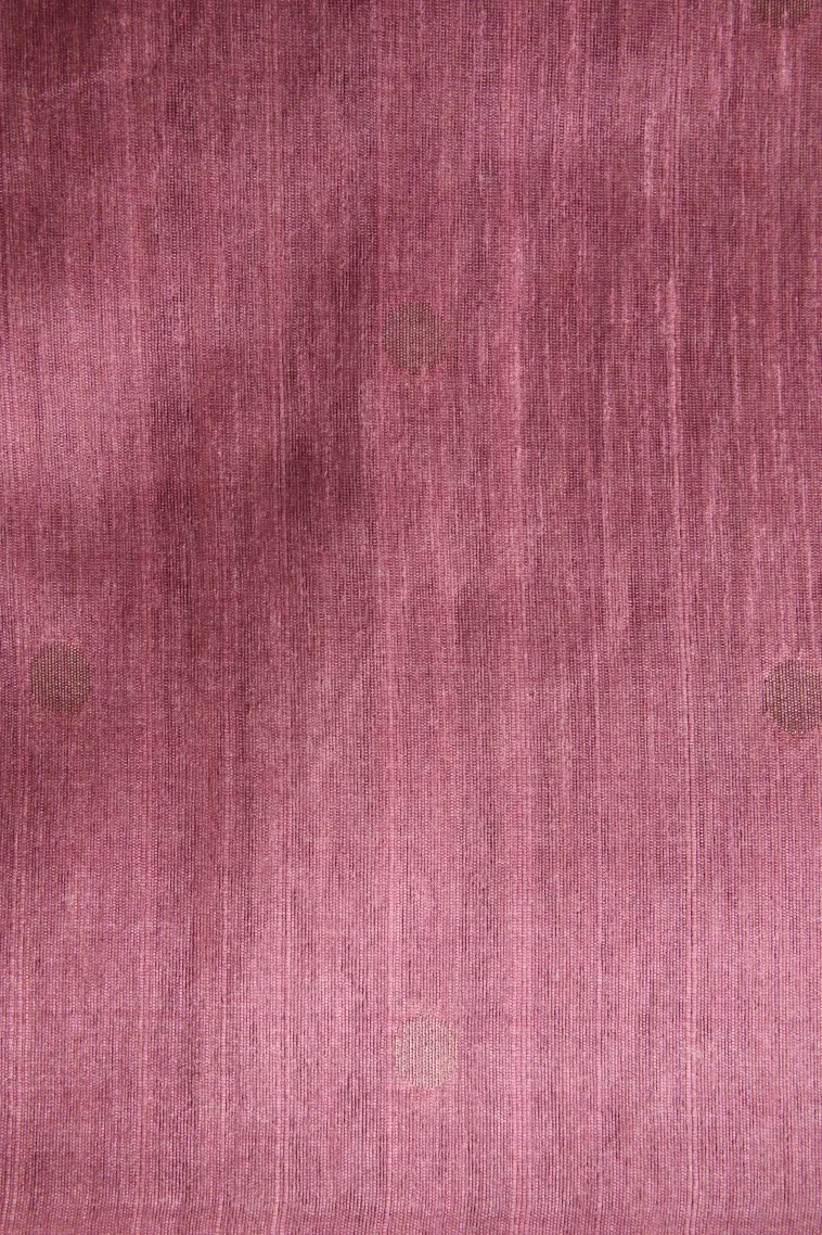 Rouge Pink Tussar Saree Without Zari With Stripes view 3