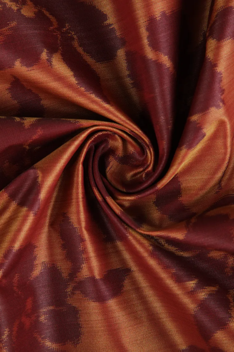 Clay Orange Soft Silk Sarees Without Zari With Floral Patterns view 4