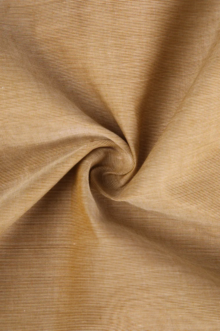 Sandollar Yellow Chettinad Cotton Sarees with Gold Zari Plain view 4