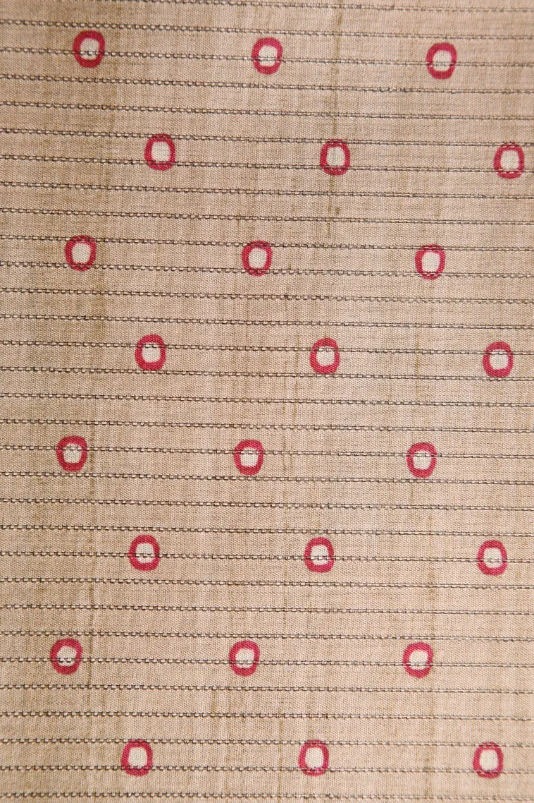 Linen White Tussar Saree Without Zari With Peacock Motifs view 3