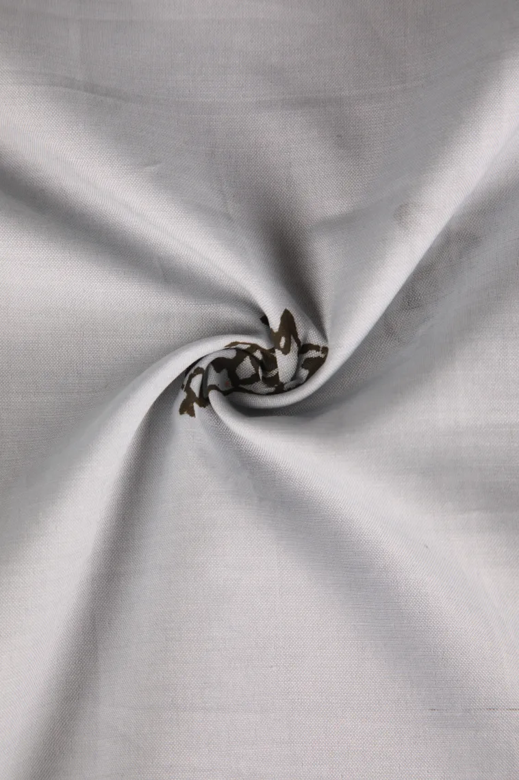 Cotton White Poly Cotton Sarees Without Zari With Floral Puttas view 4