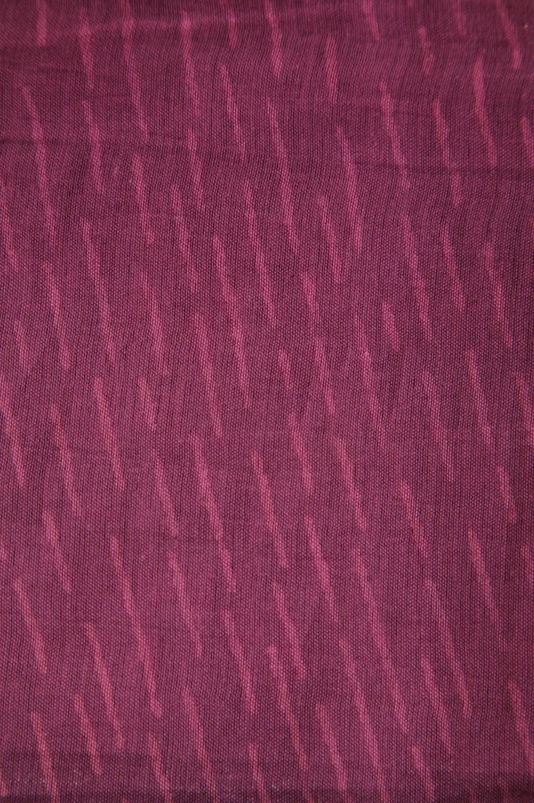 Magenta Purple Chanderi Cotton Sarees Without Zari With Geometric Shapes view 3