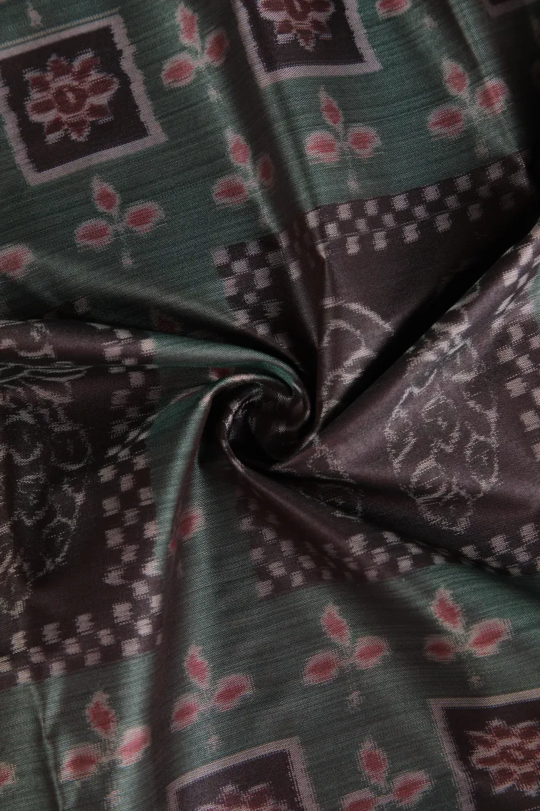 Chocolate Brown Soft Silk Sarees Without Zari With Peacock Motifs view 4
