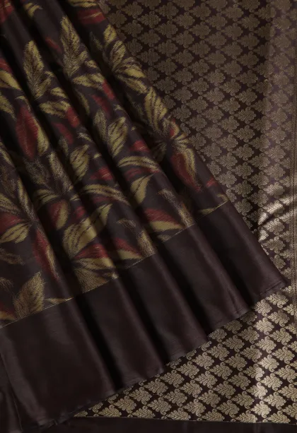 Sangria Red Soft Silk Sarees Without Zari With Floral Patterns
