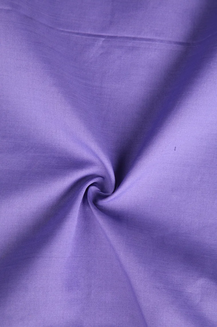 Amethyst Purple Poly Cotton Sarees Without Zari With Plain view 4