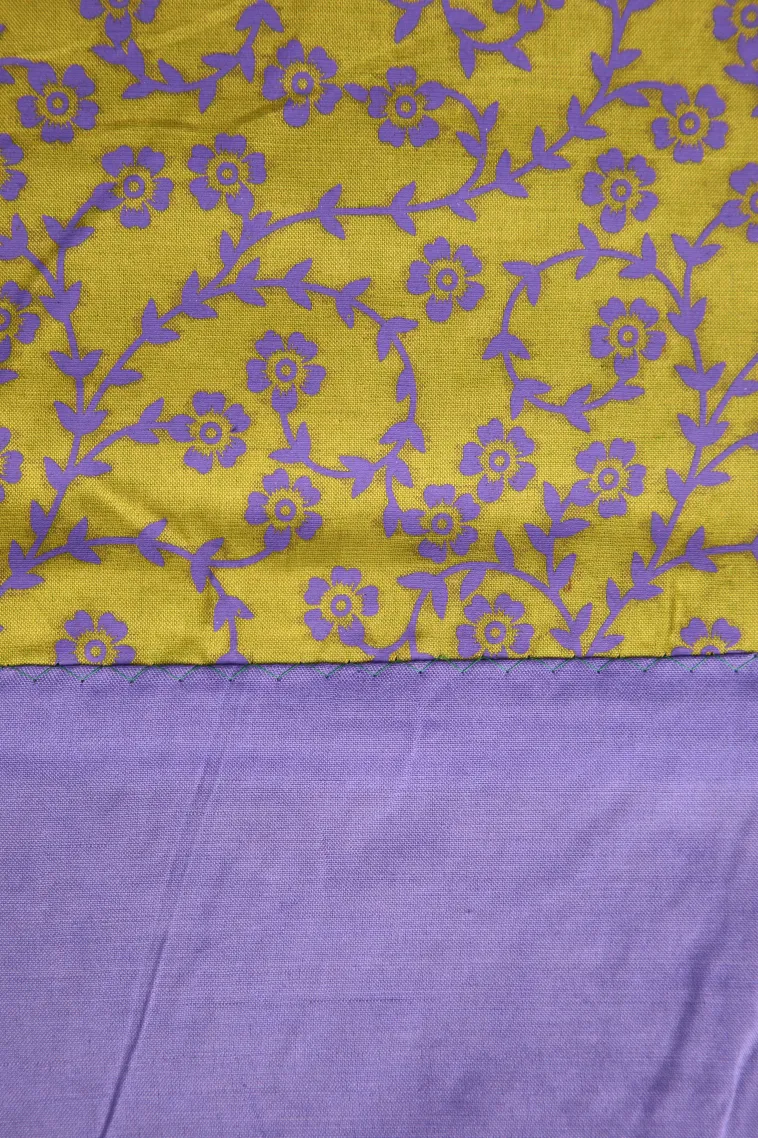 Amethyst Purple Poly Cotton Sarees Without Zari With Plain view 3