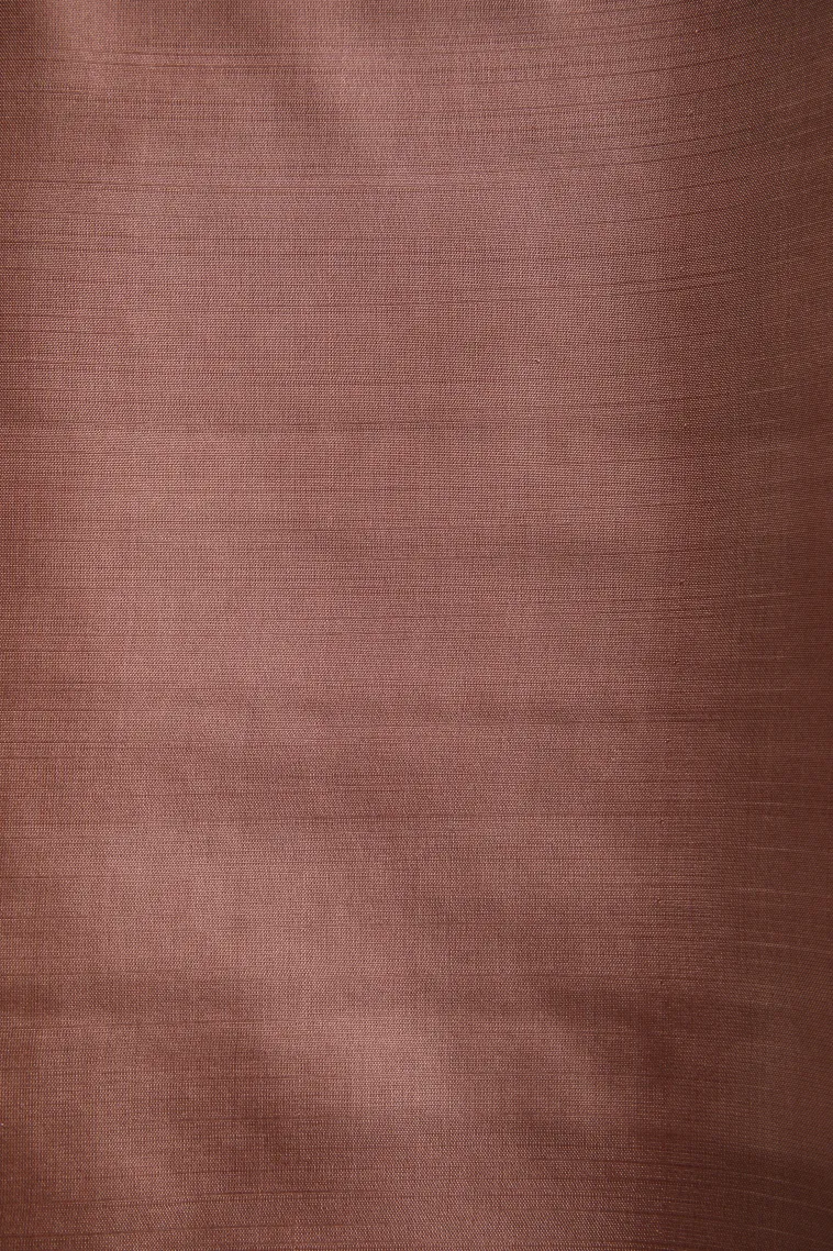 Bottle Green Soft Silk Saree with Copper Zari Stripes view 3