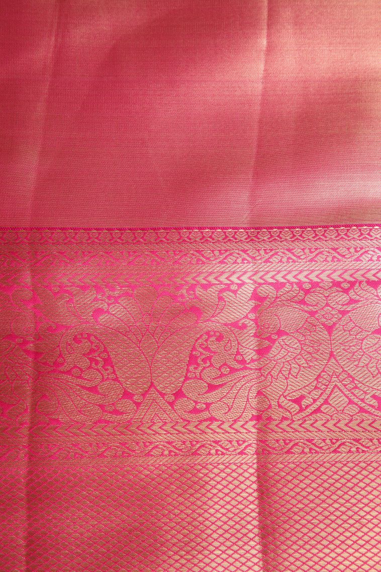 Gray Black Apoorva Silk Sarees with Copper Zari Floral Patterns view 3