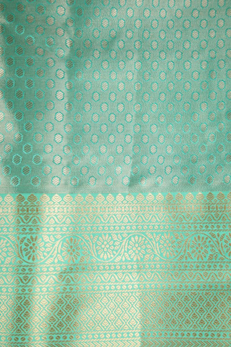 Shortbread Yellow Apoorva Silk Sarees Silver Zari with Floral Patterns view 3